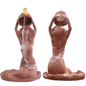Backflow Incense Burner Backflow Incense Holder Creative Aroma Stove Decorative Incense Stick Burner for Desktop Decor