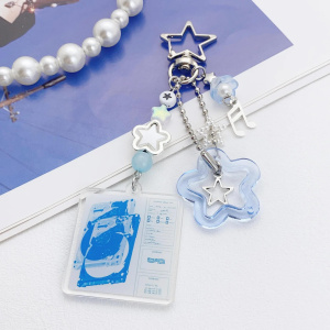Handmade Wave To Earth Phone Charm Fish Beaded Keychain