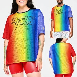 Unisex top PRIDE series new loose short sleeve sports T-shirt top R456