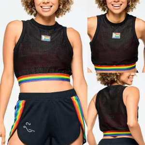 ABCDE Tops PRIDE Collection New Gym Wear Dancing Running Yoga Casual Stretch Mesh Vest R452