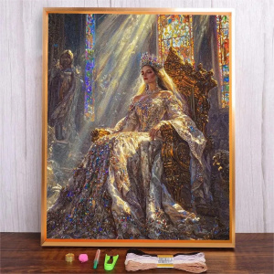 Needle Embroidery Needlework Crafts Set DIY Bishop Queen Full Printed Canvas Cross Stitch Wall Art For Living Room Home Decor