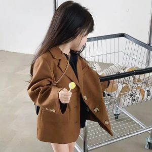 Girls Suit Jacket New Fashion Long Sleeve Blazer for Toddler Kids Children's Casual Coat