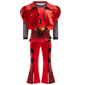 Halloween New Style D-Descendants 4 Little Rise Of Red Rise Girl Cosplay Little Red Same Long-sleeved Cute Top and Pants