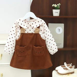 Girls Dress New Style Baby Girl Dress Stylish Children's Princess Dress Bear Baby Clothes