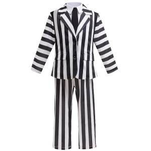Kids boys Coat Suit Cosplay Children Boys Girls Striped Top Pants Costume Halloween Carnival Dress Up Party Costume  Scary Ghost