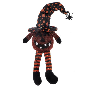 1PCS Halloween Decorations Plastic Fabric Pumpkin Figurine Witch Spider Glow Lamp Party Scene Setup Decoration