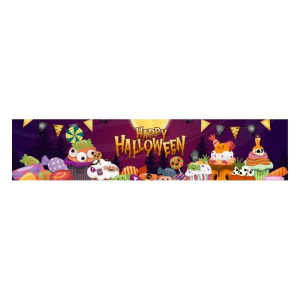 VIKAMA Halloween Banner Festival Atmosphere Party Decoration Outdoor Courtyard Fence Hanging Background Flag