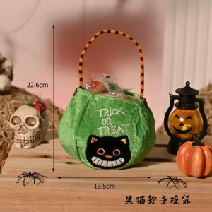 Halloween Candy Bag Handheld Pumpkin Decoration Bag For Children's Scene Arrangement Gift Bag In Kindergarten Party Supplies