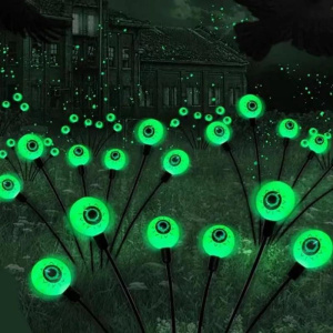 Halloween 6 LED Solar Scary Eyeball Lights Outdoor Lawn Lights for Garden Courtyard Halloween Scary Atmosphere Decoration