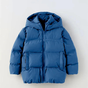 Down Jackets For Children Thick Warm Boys Girls Coats Kids Hooded Outerwear Toddler Fashion Solid Color Parkas 3-10Y
