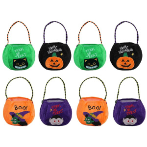 8pcs Halloween Non-woven Candy Bags With Handles Reusable Candy Bags Party Present Halloween Non-woven Candy Bags Festive