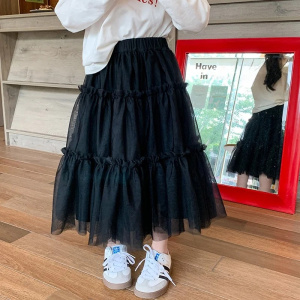 Polyester Tulle Skirt for Girls New Fashion Baby Toddler Kids Body Skirts Loose Fit Pure Color