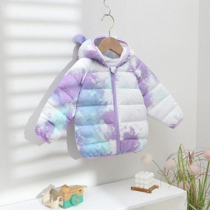 Kids Down Coat Warm Jacket Girls Boys Hooded Cotton Clothes Children Small Ears Fashion Tops New Light Parkas