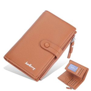 Korean PU Leather Solid Short Wallet for Women Versatile Zipper Hasp Coin Purse Credit Holder Card Bag Carteira Bolsa Feminina
