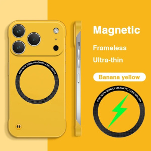 New Thin Hard PC Magnetic Frameless Phone Case for IPhone17 Pro & Pro Max 5G Lens Protection Back Covers