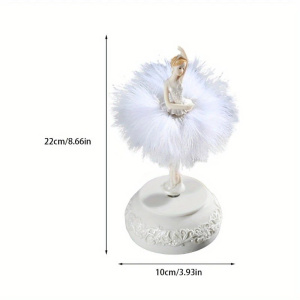 Elegant Dance Girl Rotating Music Box Handcrafted Ballet Figurine Gift for Wedding, Birthday & Christmas