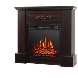 32 Inch Electric Fireplace with Mantel and Remote Control