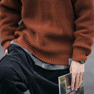 Harajuku Sweaters Men Winter Casual Regular Fit Crewneck Sweaters Men Pullovers Knitted Sweater Men Fashion Clothing