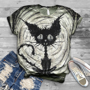 Harajuku Woman Tshirts Plus Size Women Short Sleeve Halloween Printed O-Neck Tops T-Shirt Graphic Tee T Shirt For Women футболка