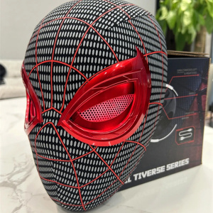 Mascara Spiderman Headgear Moving Eyes 1:1 Cosplay Spiderman Mask Electronic Remote Control Elastic Fabric And Abs Plastic Toys
