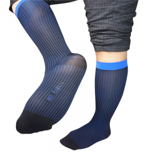 New High Quality Socks for Men Nylon Silk Transparents Sexy Gay Formal Dress Suit Male Socks Business Striped Man Hose Stocking