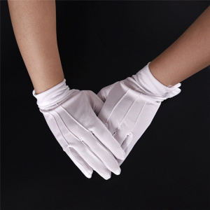 1Pair Cotton White 23*8cm  Inspection Work Gloves For Coin, Jewelry, Silver Inspection