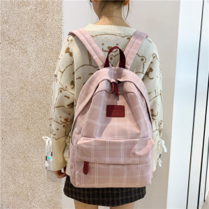 Striped Jacquard Travel Backpack School Rucksack for Girls