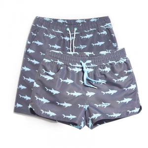 Qikerbong man and women Board shorts navy blue summer swimwear Lover shorts buy 2 pcs 1 bag gift