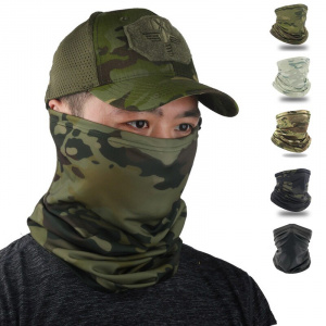 Multicam Tactical Neck Gaiter Cover Tube Face Bandanas Camouflage Paintball Airsoft Military Mask Cycling Hunting Hiking Scarf