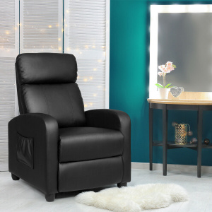 Recliner Massage Winback Single Chair with Side Pocket