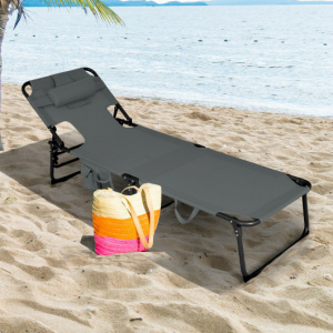 Foldable lounge chair for sunbathing  / Portable Beach lounge chair