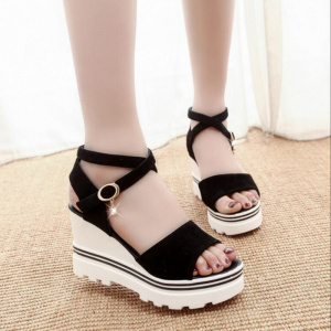 New High Heels Women Sandals Casual Woman Shoes Platform Wedges Sandals Peep Toe Ladies Shoes
