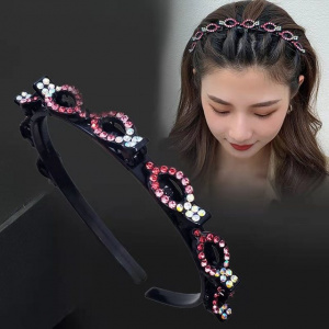Headband with Rhinestone and Pearl Studded Bangs Clips Latest Hair Accessories for Girls