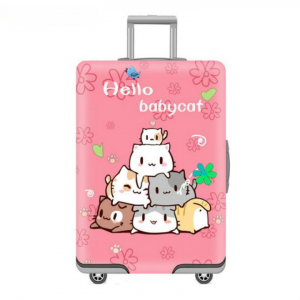 Hello Babycat Printed Cute Elastic Travel Luggage Cover Case 1PC
