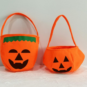 12-15cm Halloween Pumpkin Bag Portable Props Stereo Non-woven Bag Candy Bag Halloween Products Light Pumpkin