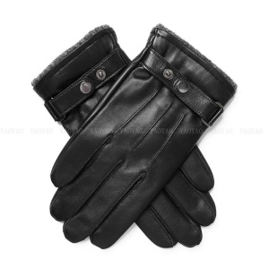 Man Genuine Leather Gloves Men's Warm Fleece Plus Velvet Wool Thicken Friving Riding Mittens Male luvas Can Touch Screen