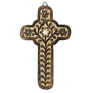 Hanging Wooden Wall cross for home and office / Decorative Christian Wall Décor