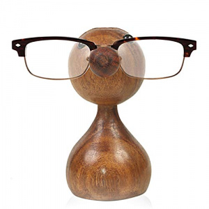 Wooden Doll Shaped Eyeglass Holder Stand Spectacle Stand Holder