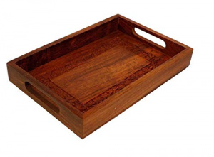Handcrafted Wooden Serving Tray  / Wooden Fruit Tray