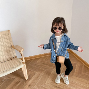 2020 New Boys and Girls Long Sleeve Casual Jeans Coat Toddler Fashion Cowboy Classic Cotton Denim Jacket Top Kids Clothing