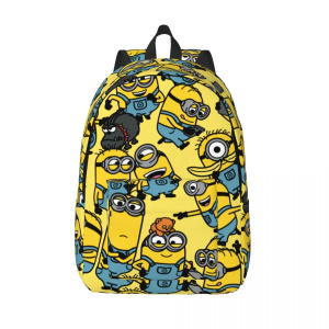 Minions The Rise Of Gru Cartoon Backpack for Boy Girl Kids Student School Bookbag Daypack Preschool Primary Bag Travel