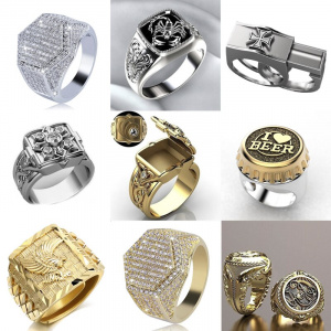 Milan Girls Punk Rock Eagle Men's Ring Can Open The Lid Luxury Golden Finger Jewelry Never Fade Men Rings Jewelry