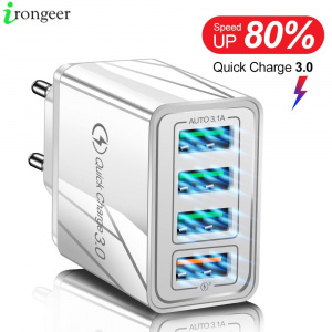 USB Charger Quick Charge 3.0 QC3.0 Fast Charging Mobile Phone Charger For iPhone XR Samsung Xiaomi Huawei Tablet Wall Adapter