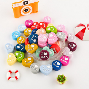 Silicone Beads for Jewelry making I LOVE MOM/Dad Printed Bulk Silicone Bead Supplies, 50/100Pcs