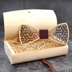 MAHOOSIVE Pocket Square Handkerchiefs Wood Bowtie Cufflinks Set For Men Business Suit Hanky Neckwear Wooden neckties Bow Ties