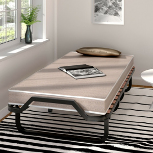 Made in Italy Rollaway Folding Bed with Memory Foam Mattress