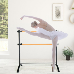 4 Foot Portable Freestanding Double Ballet Barre-Black