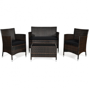 Rattan outdoor sofa for all weather/ Rattan Patio Furniture Sofa set