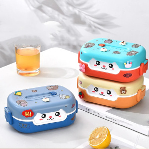 Hot Cute Bento Lunch Box Kawaii for Kids School Children Japanese Style Kindergarten Children's Bread Sandwich Food Box Portable