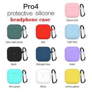 fundas For AirPods Pro 4 / 4 mini 5 Case silicone solid color headset Cover For inPods 4 Pro Headphone Protective Cover